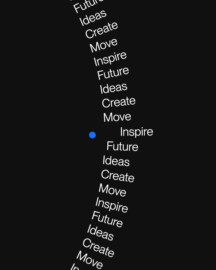 Type ribbon treatment with text following a curved list